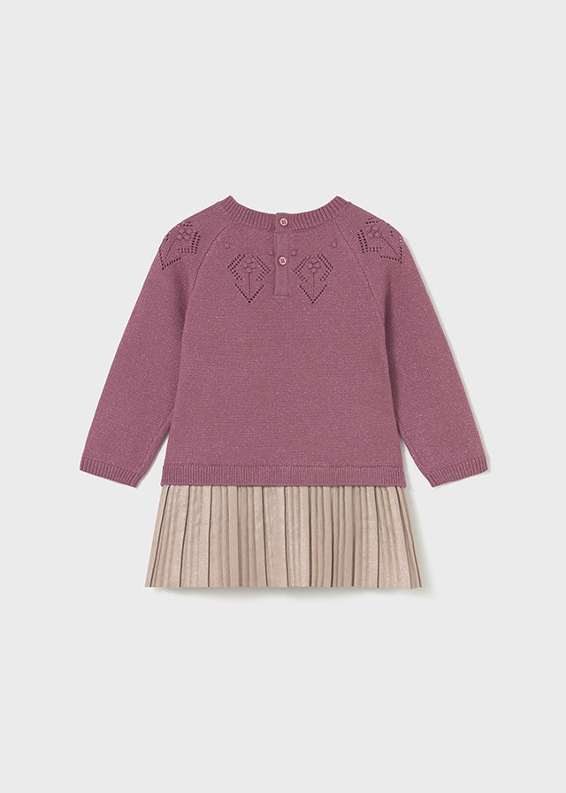 Mayoral Layered Sweater Dress in Rosy Plum Lively Kids Mayoral Layered Sweater Dress in Rosy Plum Lively Kids