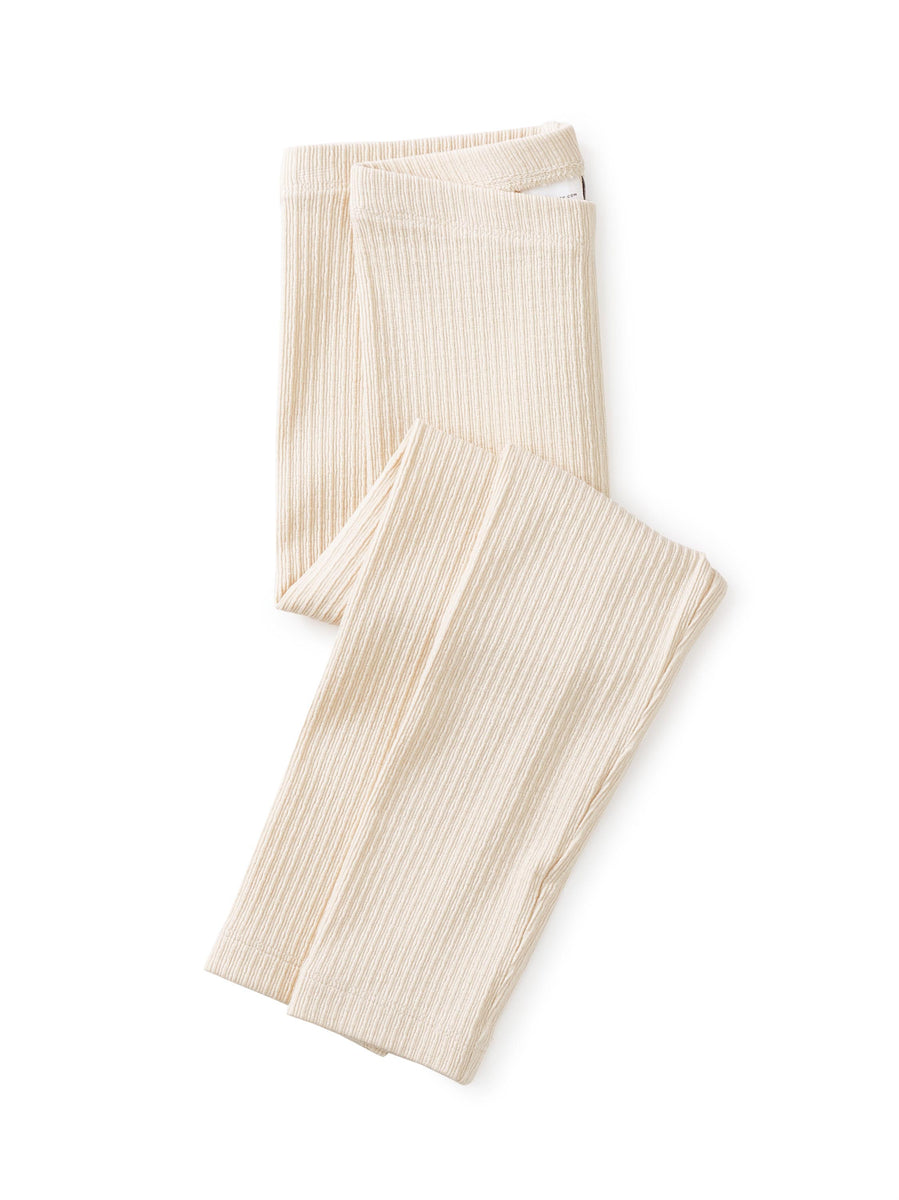 Cream Pointelle Leggings