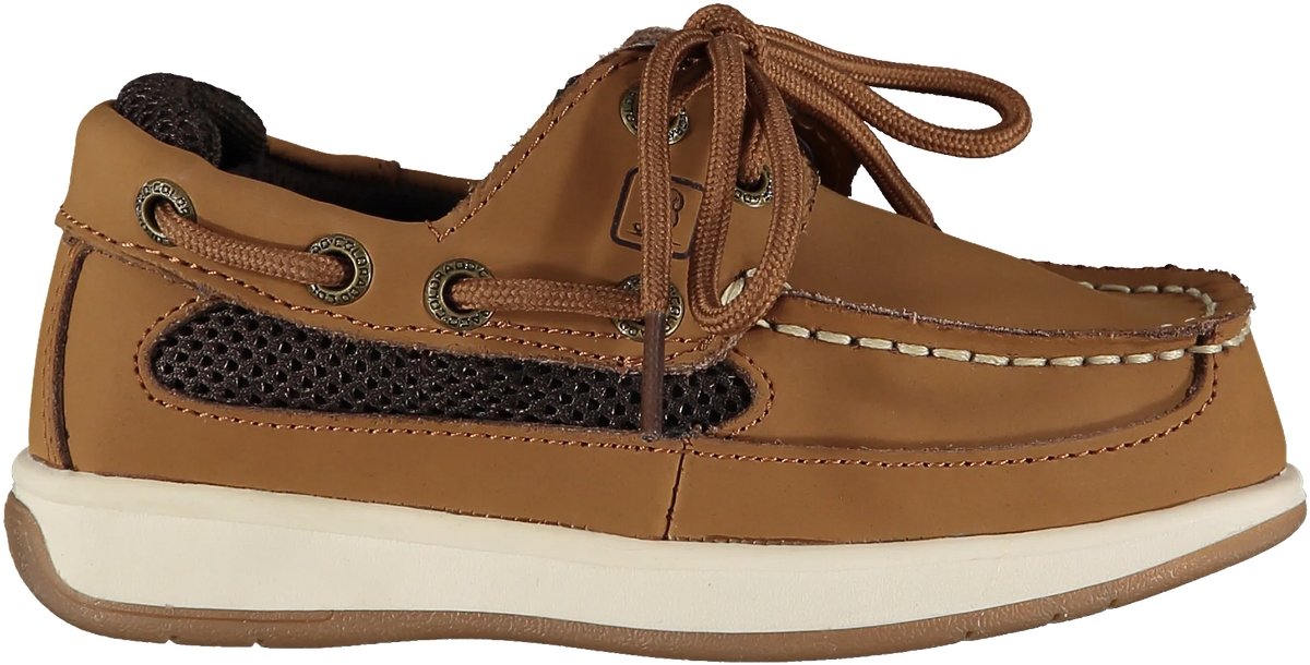 Me & Henry Hampton Leather Kids Boat Shoes