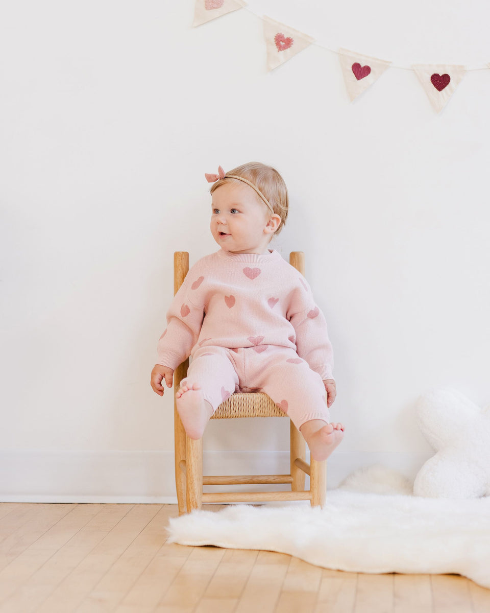 Quincy Mae Heart Knit Pants || Bubblegum – Lively Kids