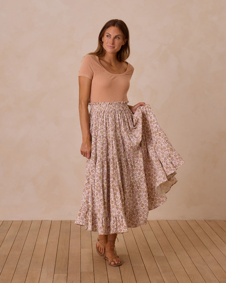 rylee and cru tiered maxi dress Rylee + Cru Women's Ruffle Tiered Maxi Skirt