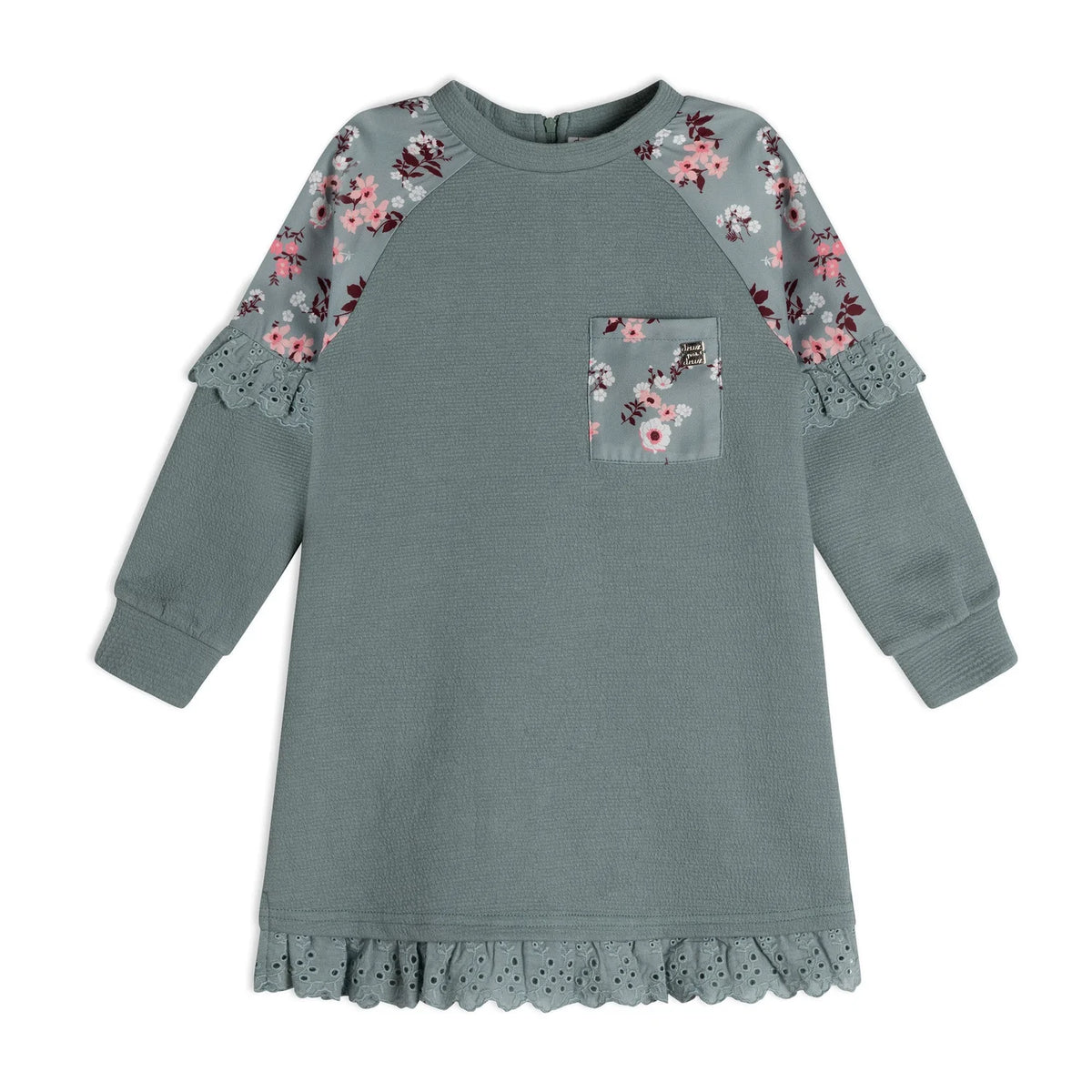 Raglan Long Sleeve Dress With Frill – Lively Kids