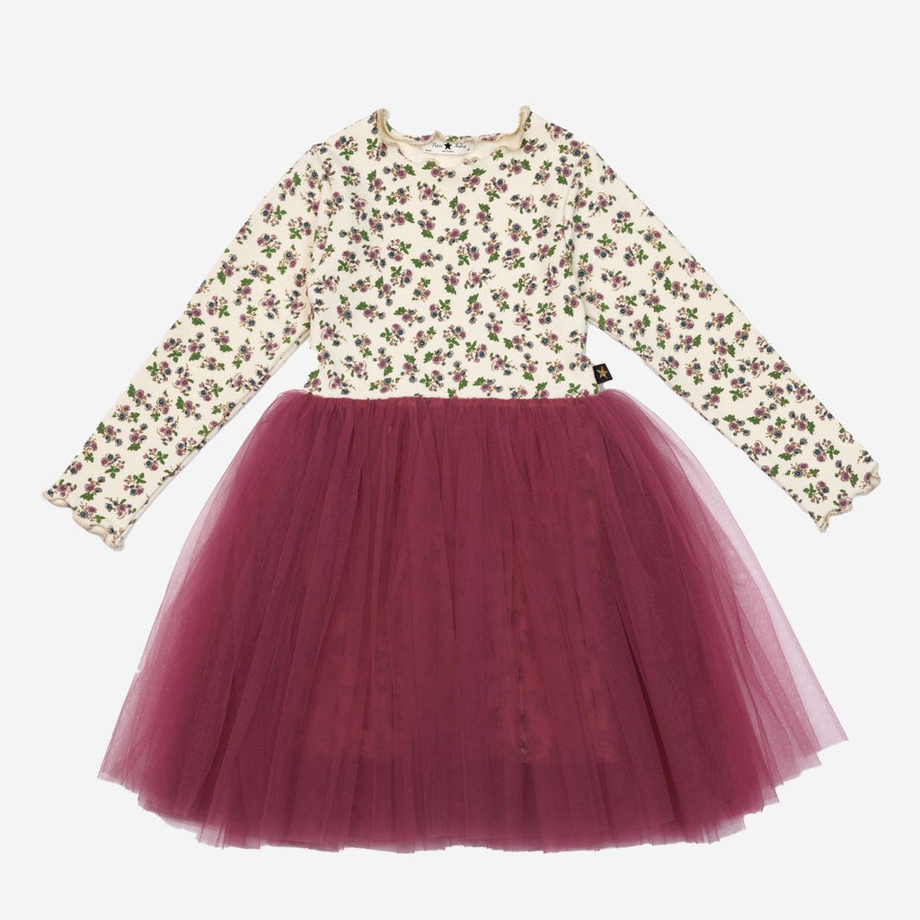 Petit Hailey Cara Purple Vintage Flower Tutu Dress