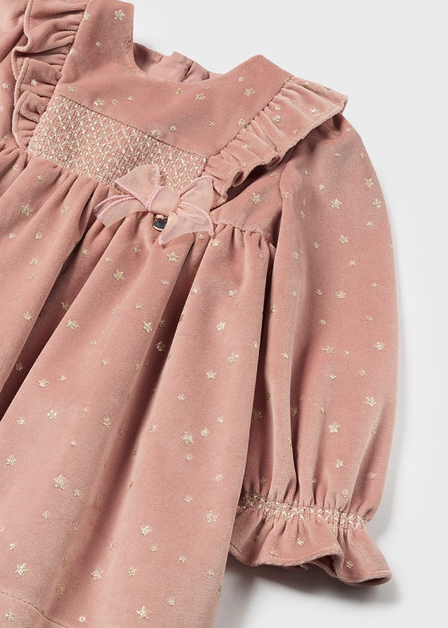 blush pink infant dress Baby Girl Light Pink Long Sleeve Dress