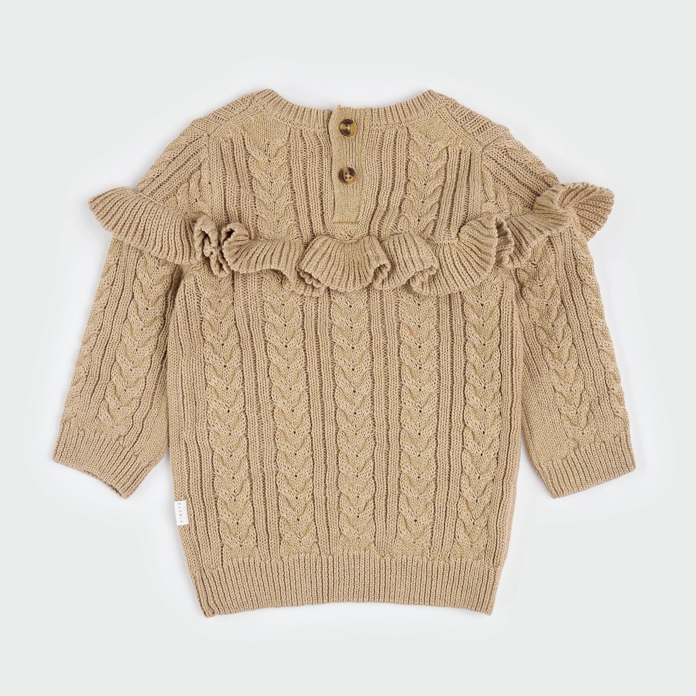 Petit Lem Light Taupe Knit Sweater Dress Set