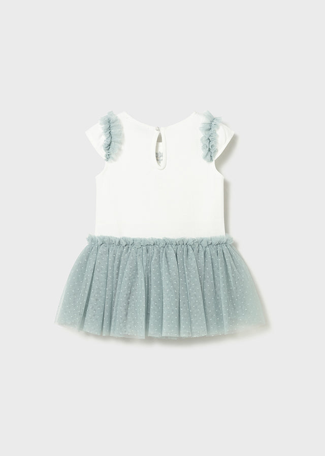 mayoral green dress Mayoral - Girls Sage Green Crpe Dress with Pleated Skirt