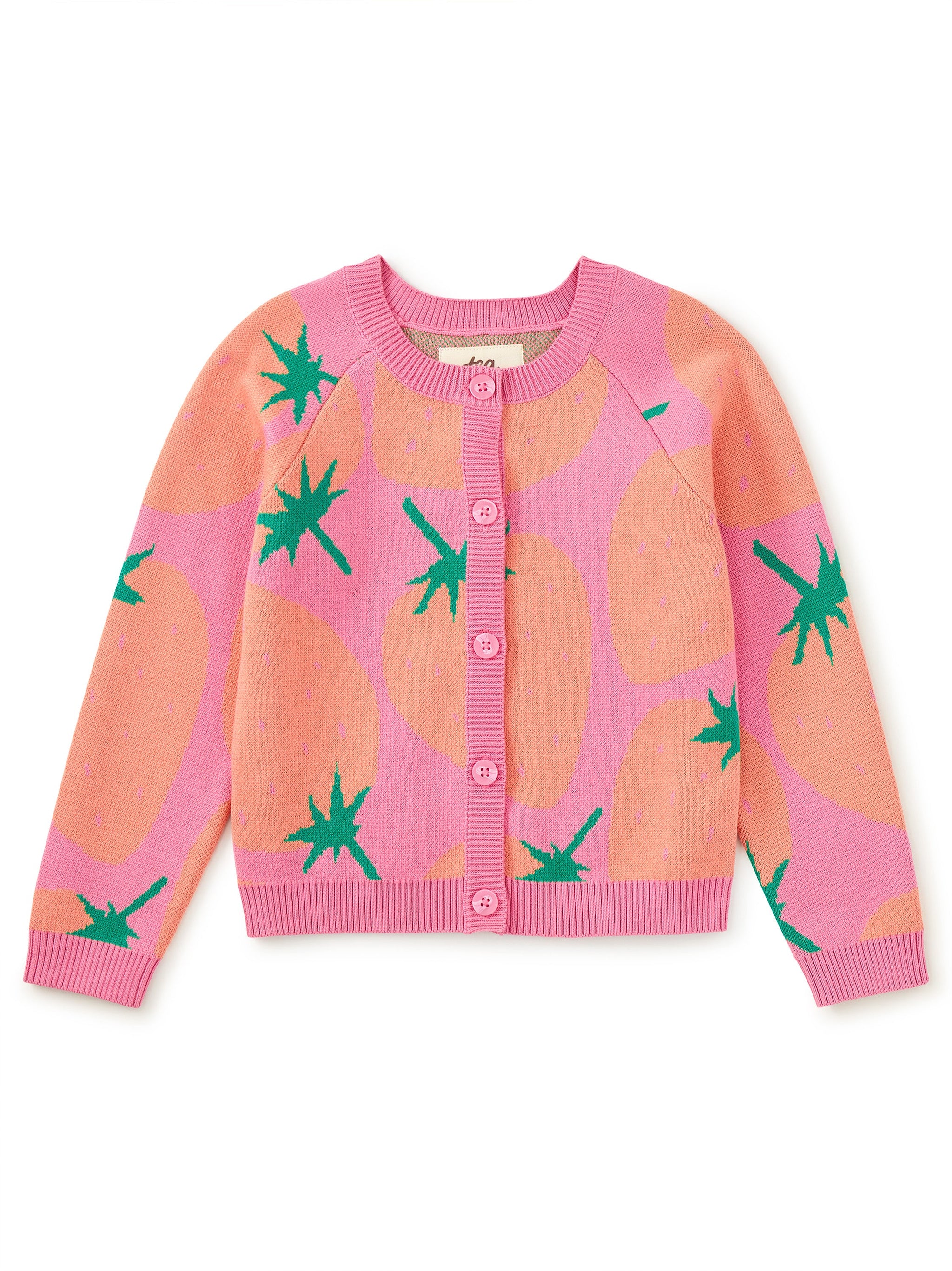 Tea Collection Strawberry Iconic Cardigan Fresas Favoritas