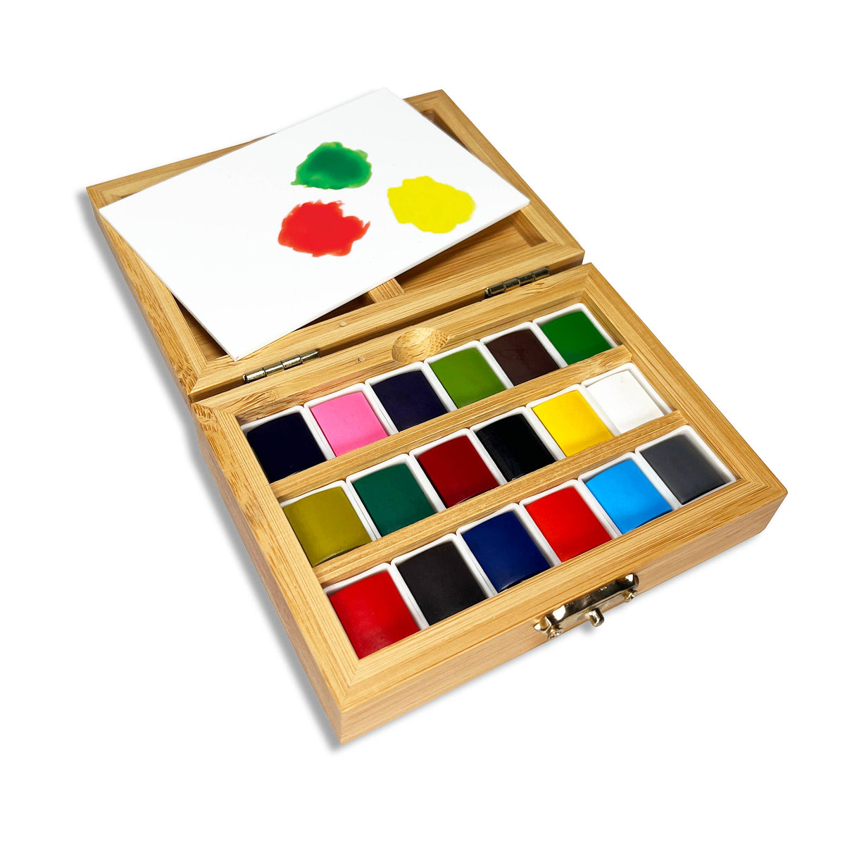 EcoBlossom Refillable Watercolor Paint Set – 12 Vibrant Colors + 2 Bamboo Brushes view 3