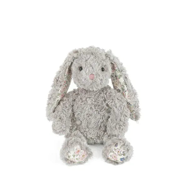 Small Faith Grey Floral Bunny Plush Toy for All Ages – Lively Kids