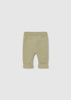 Mayoral farm green knit baby pants with ribbed waistband and cuffs
