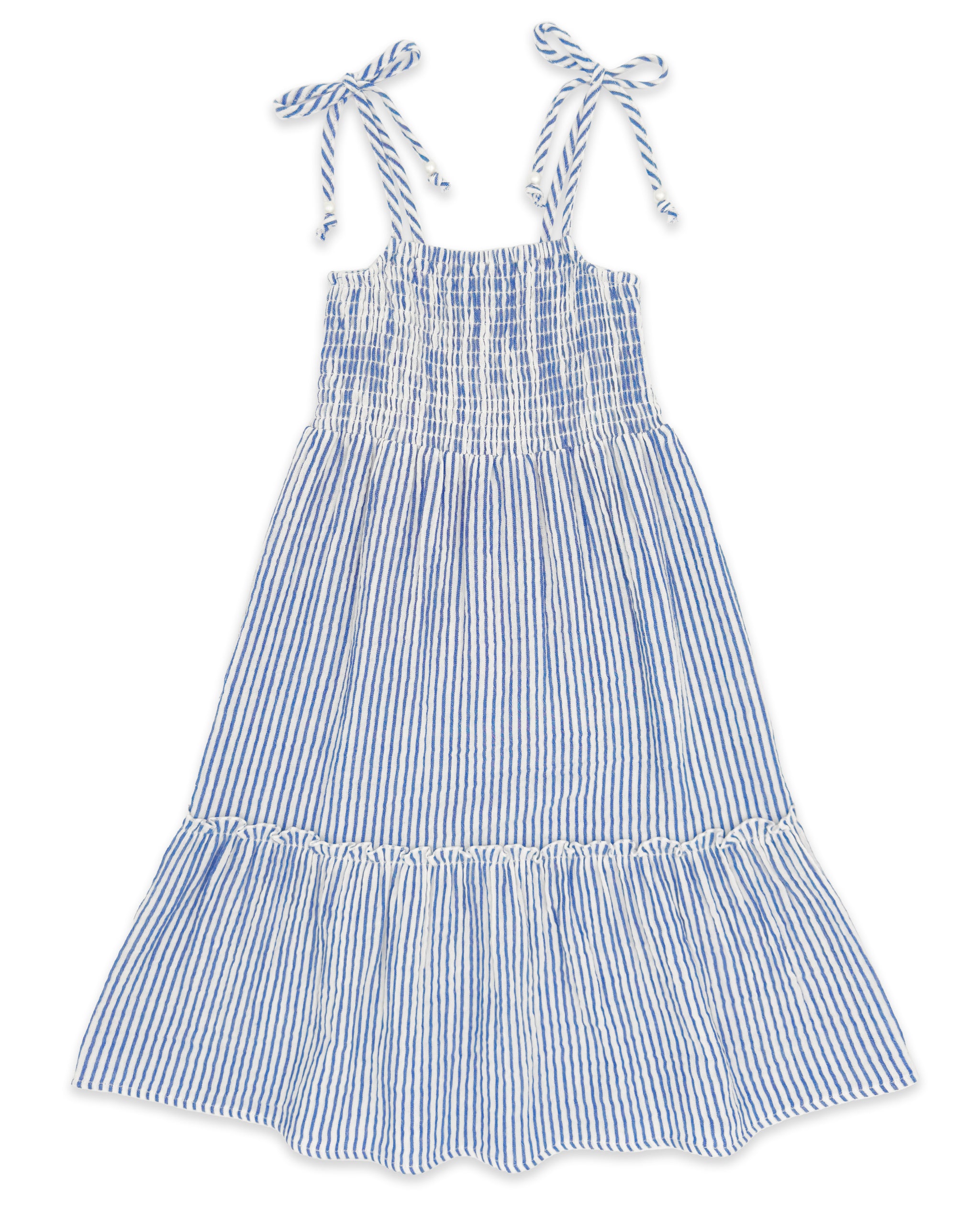 chinese dress ladies Feather 4 Arrow Harper Dress in Marina Blue Stripe