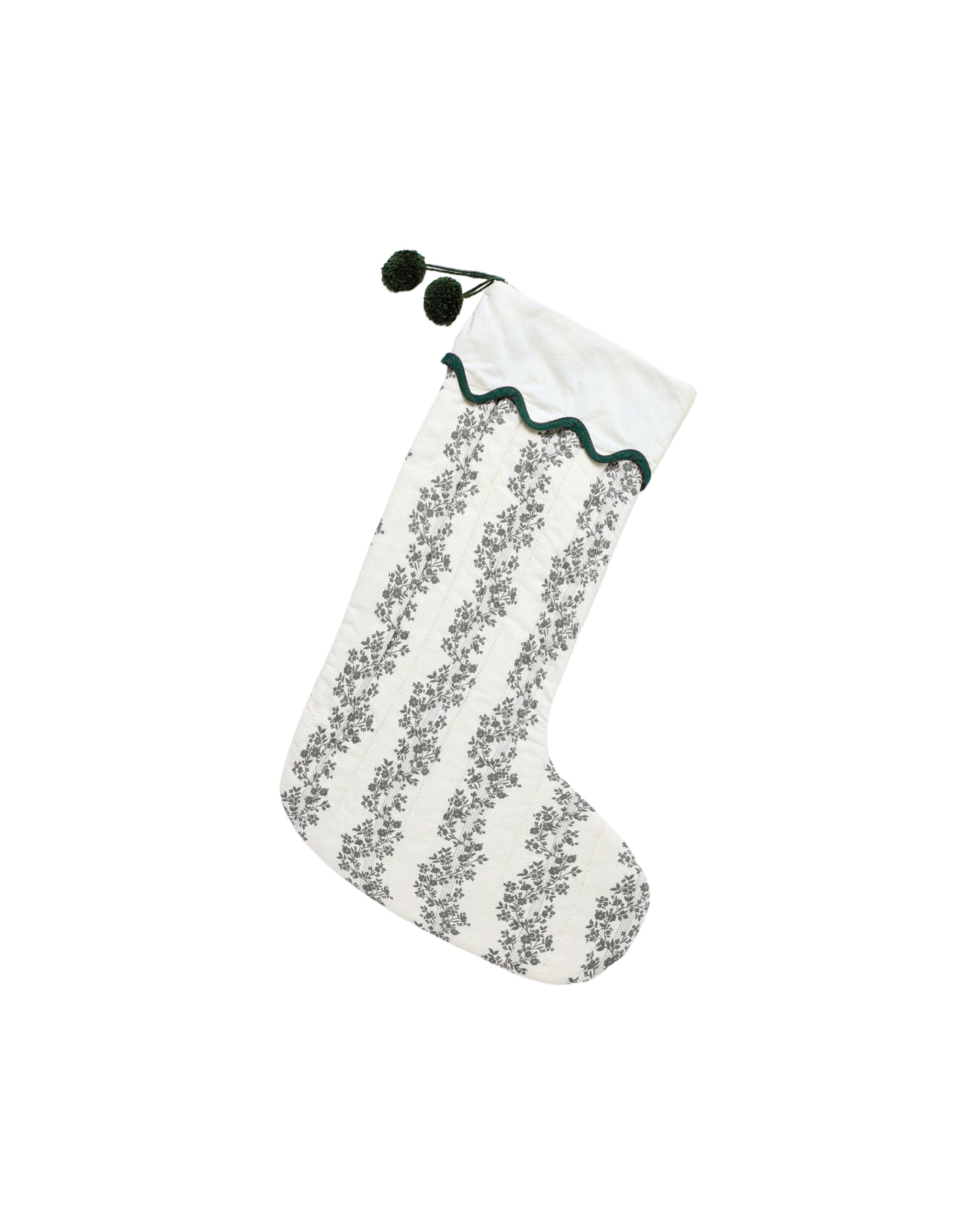 Rylee + Cru Christmas Stocking Green Vines