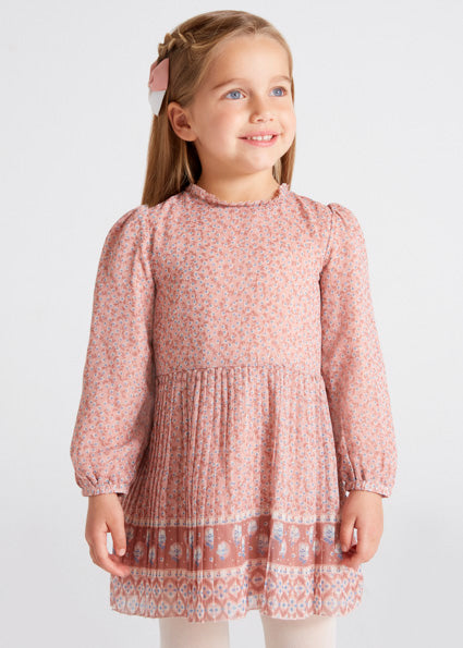 mauve pleated dress Reese Pleated Mauve Long Dress