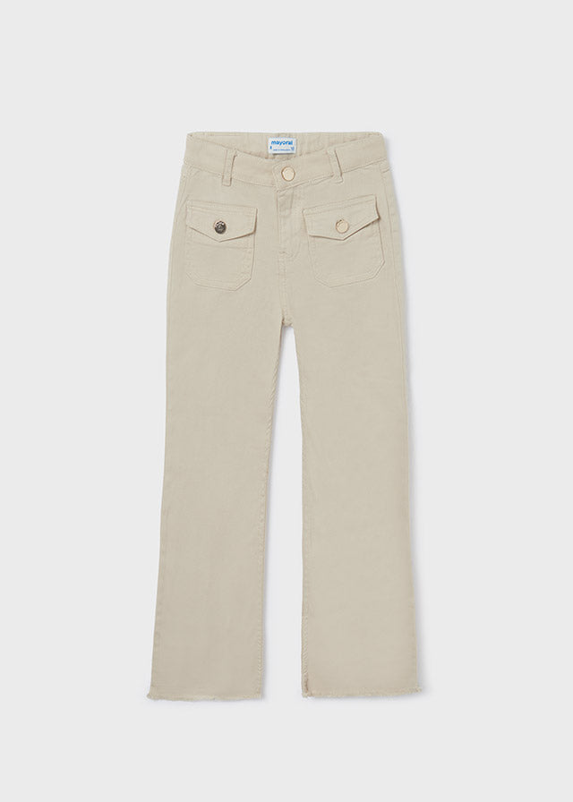 Mayoral Sustainable Cotton Cropped Pants in Oats – Lively Kids